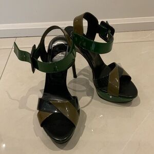 Roger Vivier Green and Brown Heels